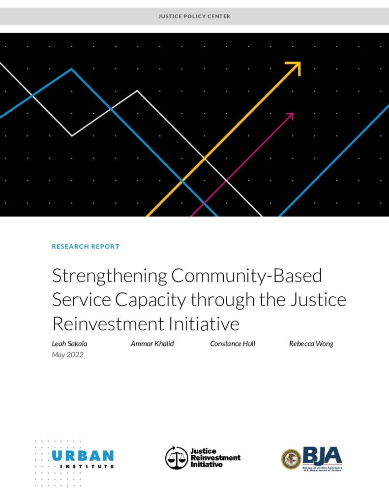 Strengthening Community-Based Service Capacity through the Justice Reinvestment Initiative cover